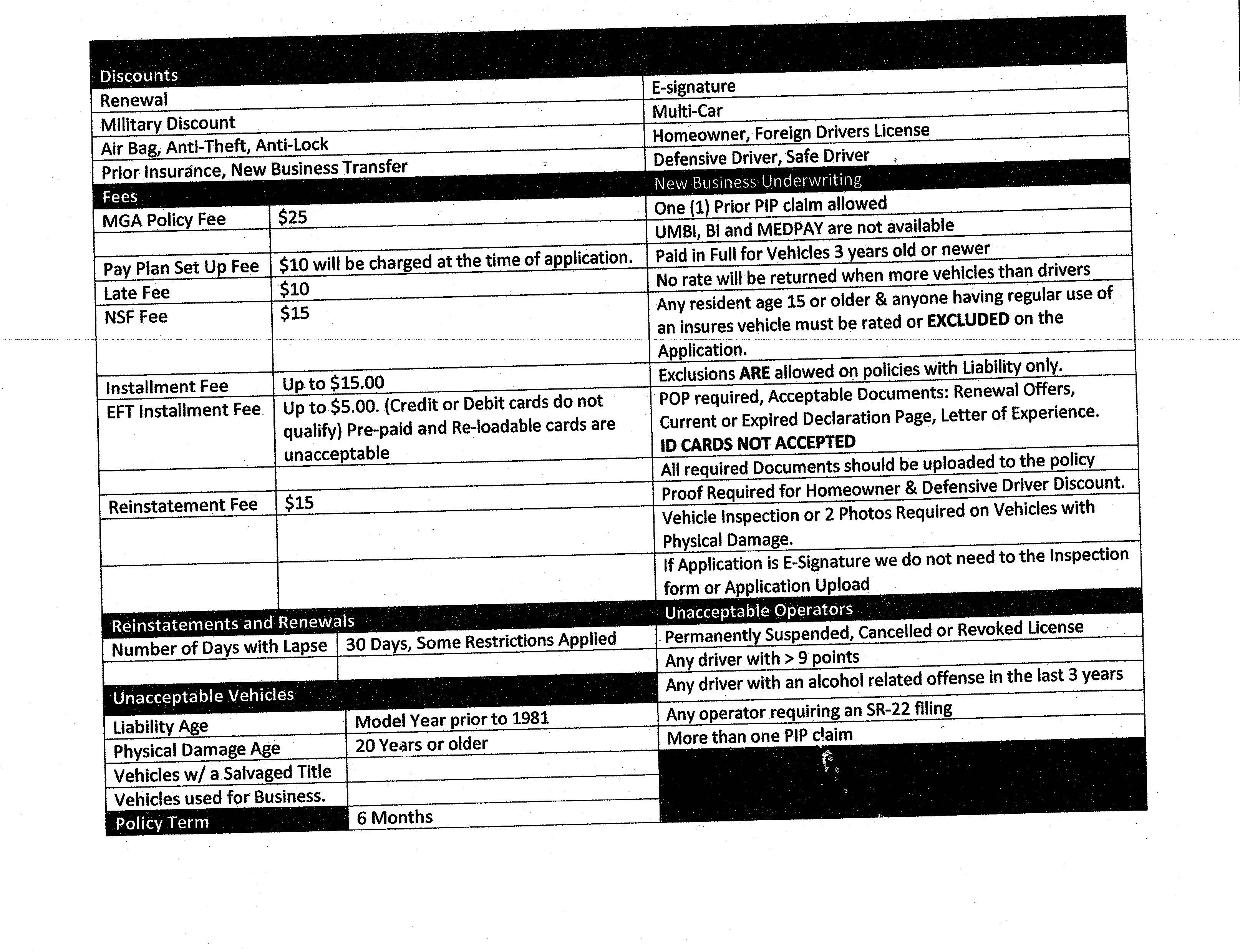 Assurance America Florida Products Page 4 Flinsco Auto Home 